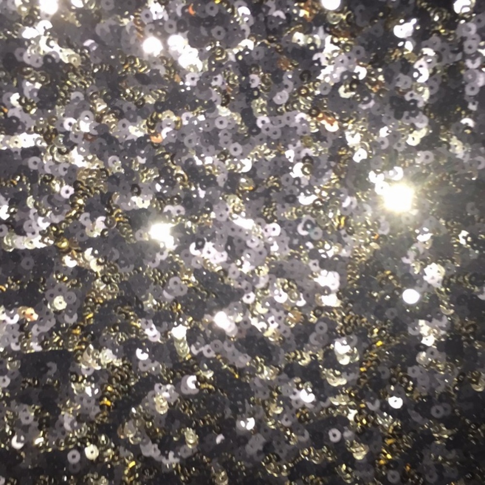 Gianni Bini Fully Sequined Black Gold Mix Mini Dress New Years Homecoming Prom! - Picture 11 of 14